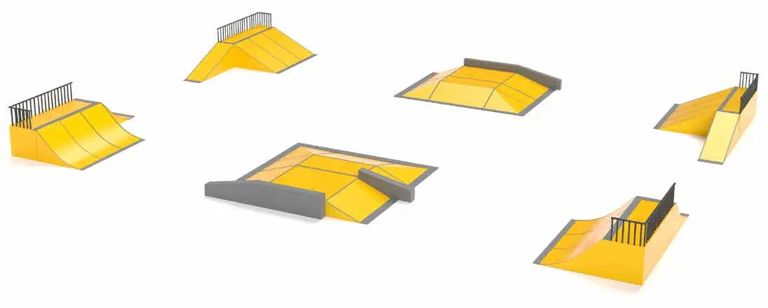 Funbox skatepark rampası BMX bisiklet kaykay paten park ekipmanı